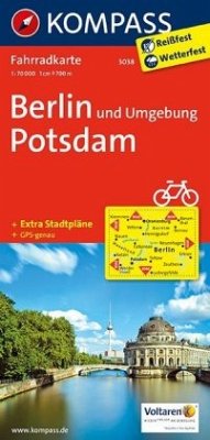 KOMPASS Fahrradkarte Berlin und Umgebung - Potsdam / Kompass Fahrradkarten