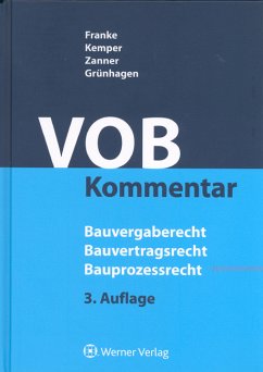 VOB-Kommentar Bauvergaberecht - Franke, Horst, Ralf Kemper und Christian Zanner