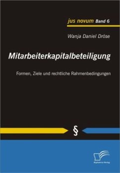 Mitarbeiterkapitalbeteiligung: Formen, Ziele und rechtliche Rahmenbedingungen - Dröse, Wanja D.