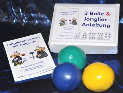 3 Bälle & Jonglier-Anleitung (blau, grün, gelb) - Stephan, Ehlers