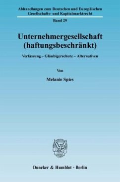 Unternehmergesellschaft (haftungsbeschränkt) - Spies, Melanie