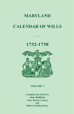 Maryland Calendar of Wills, Volume 7 - Cotton, Jane Baldwin