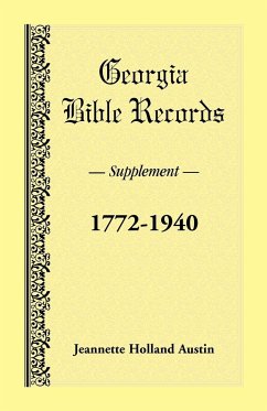 Georgia Bible Records, Supplement, 1772-1940 - Austin, Jeannette Holland