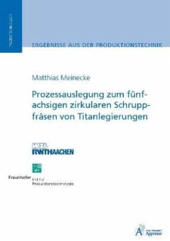 Cover Prozessauslegung zum fünfachsigen zirkularen Schruppfräsen von Titanlegierungen