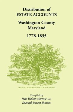 Cover Distribution of Estates Accounts, Washington County, Maryland, 1778-1835