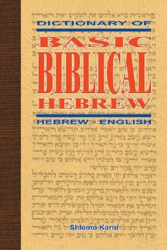 Dictionary of Basic Biblical Hebrew - Karni, Shlomo