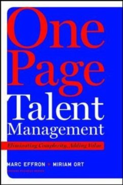One Page Talent Management - Effron, Marc;Ort, Miriam