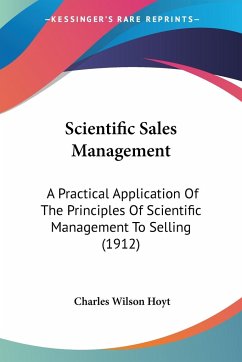 Scientific Sales Management - Hoyt, Charles Wilson