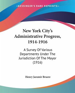 New York City's Administrative Progress, 1914-1916