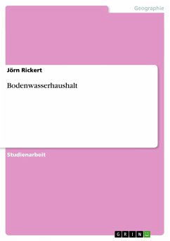 Bodenwasserhaushalt - Rickert, Jörn