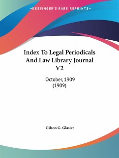 Cover Index To Legal Periodicals And Law Library Journal V2
