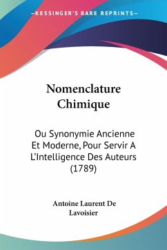 Nomenclature Chimique - De Lavoisier, Antoine Laurent