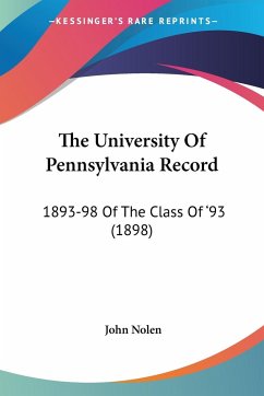 The University Of Pennsylvania Record - Nolen, John
