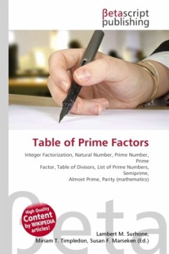 Table of Prime Factors