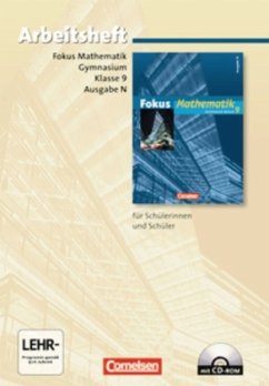 Cover 9. Schuljahr, Arbeitsheft m. CD-ROM / Fokus Mathematik, Gymnasium, Ausgabe N