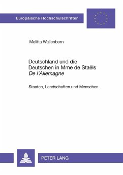 Cover Deutschland und die Deutschen in Mme de Staëls 'De l'Allemagne'