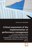 Critical assessment of the implementation of performance management
