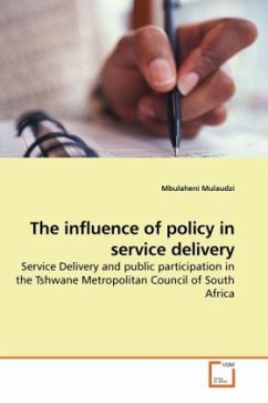 The influence of policy in service delivery - Mulaudzi, Mbulaheni