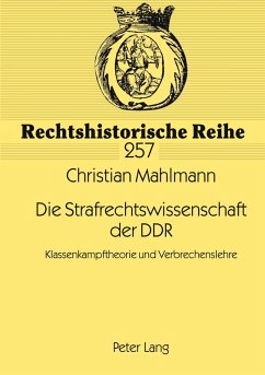 Cover Die Strafrechtswissenschaft der DDR