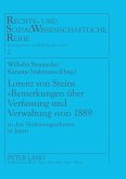 Lorenz von Steins 'Bemerkungen über Verfassung und Verwaltung' von 1889