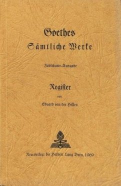 Cover Registerband zu Goethes sämtlichen Werken