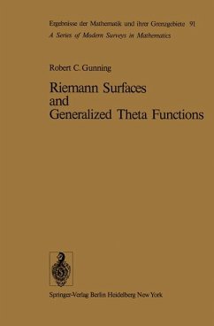 Riemann Surfaces and Generalized Theta Functions. Ergebnisse der Mathematik und ihrer Grenzgebiete 91 - Gunning, Robert C.