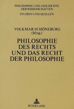 Philosophie des Rechts und das Recht der Philosophie