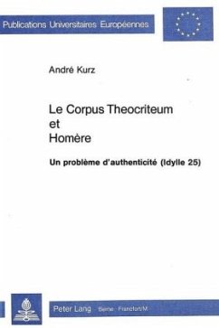 Cover Le corpus théocriteum et Homère