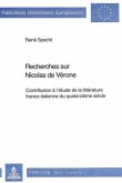 Recherches sur Nicolas de Vérone