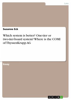 Which system is better? One-tier or two-tier-board system? Where is the COMI of ThyssenKrupp AG - Eck, Susanne