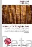 Pearson's Chi-Square Test - Herausgeber: Surhone, Lambert M. Marseken, Susan F. Timpledon, Miriam T.