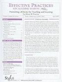Promoting a Climate for Teaching and Learning: Issue 4