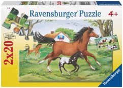 Ravensburger 09022 - Welt der Pferde, Puzzle, 2x20 Teile