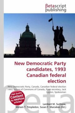 New Democratic Party candidates, 1993 Canadian federal election