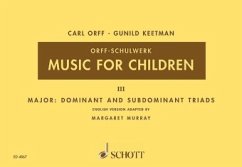 Music for Children, Singstimme, Blockflöte und Schlagzeug, Sing- und Spielpartitur - Keetman, Gunild;Orff, Carl