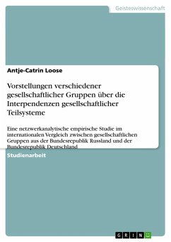 Vorstellungen verschiedener gesellschaftlicher Gruppen über die Interpendenzen gesellschaftlicher Teilsysteme - Loose, Antje-Catrin