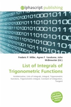 List of Integrals of Trigonometric Functions