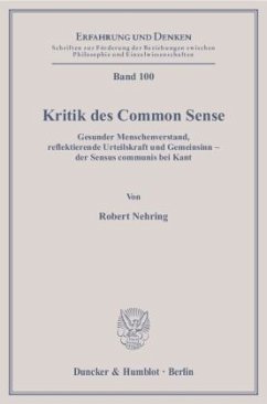 Kritik des Common Sense. - Nehring, Robert