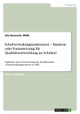 Schulverwaltungsassistenzen - Baustein oder Voraussetzung für Qualitätsentwicklung an Schulen? Schulverwaltungsassistenzen - Baustein oder Voraussetzung für Qualitätsentwicklung an Schulen?