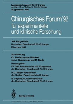 Chirurgisches Forum ¿92 für experimentelle und klinische Forschung