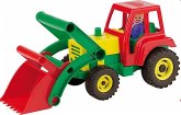 LENA® 04161 - Aktive, Traktor mit Frontschaufel und Spielfigur, Sandspielzeug