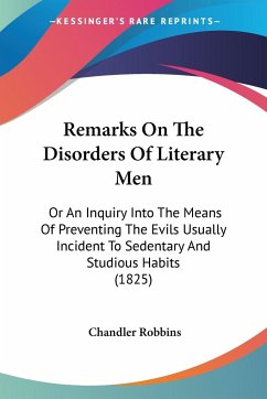 Remarks On The Disorders Of Literary Men