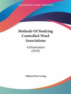 Methods Of Studying Controlled Word Associations