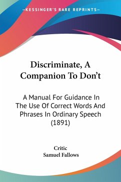 Discriminate, A Companion To Don't - Critic; Fallows, Samuel