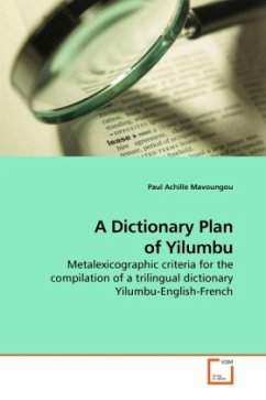 A Dictionary Plan of Yilumbu - Mavoungou, Paul Achille