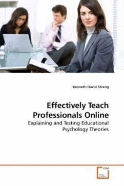 Effectively Teach Professionals Online - Strang, Kenneth David