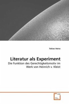 Literatur als Experiment - Heinz, Tobias