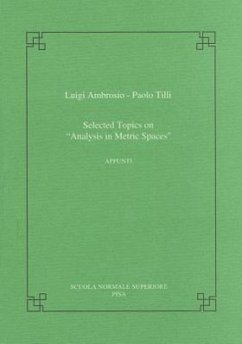Selected Topics on Analysis in Metric Spaces - Ambrosio, Luigi;Till, Paolo