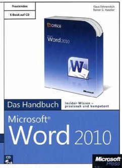 Microsoft Word 2010 - Das Handbuch, m. CD-ROM - Fahnenstich, Klaus; Haselier, Rainer G.