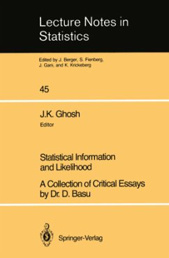 Statistical Information and Likelihood - Basu, D.